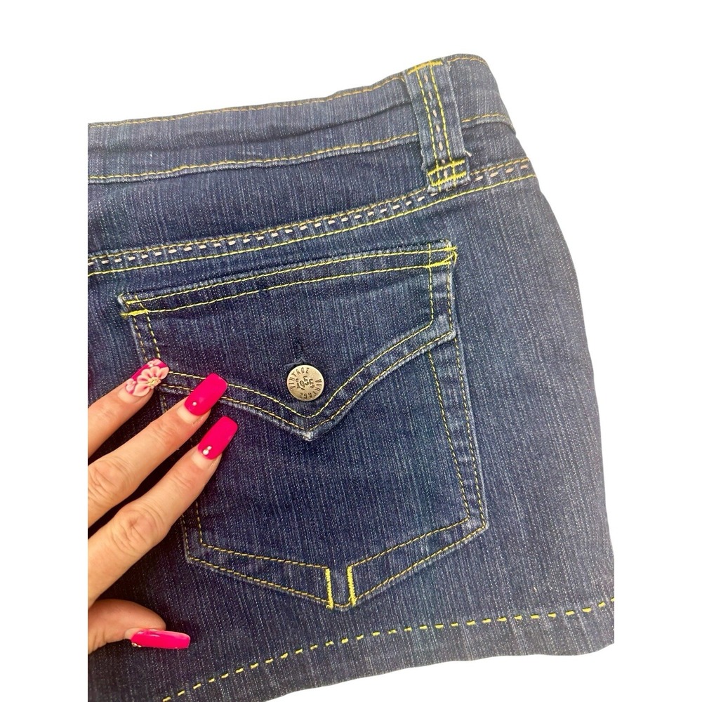 1955 Vintage Premium Brand DARK BLUE JEAN SHORT SHORTS SIZE 9 Women's - Picture 6 of 10
